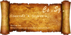Csernák Szandra névjegykártya